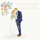 F&eacute;licitations aux nouveaux mari&eacute;s radieux